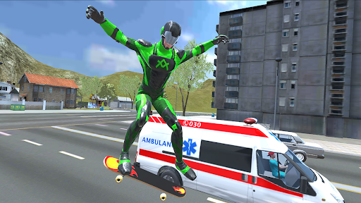 Rope Frog Ninja Hero Car Vegas screenshot 7