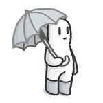 Rainy attic room icon